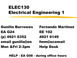 ELEC130 Electrical Engineering 1