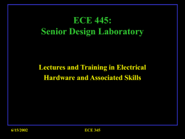 ECE 345: Senior Design Laboratory