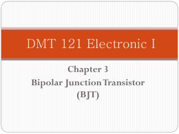 Chapter 3 Bipolar Junction Transistor