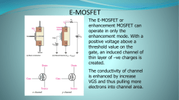 E-MOSFET Characteristics and Parameters