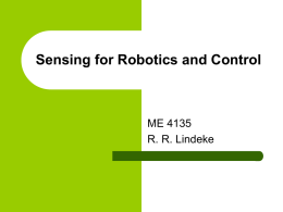 Sensing for Robotics and Control