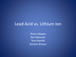 Lead Acid vs lithium ion