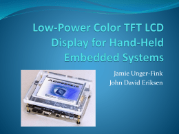 Low-Power Color TFT LCD Display for Hand