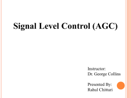 Signal Level Control (AGC)