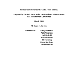 IEEE * IEC Transformer Test Standards Comparison C57.12.00