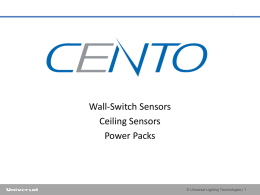 Sensors - Universal Lighting Technologies