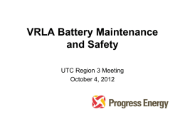 VRLA Battery Safety