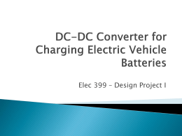 DC-DC Converter for Charging Electric Vehicle Batteries