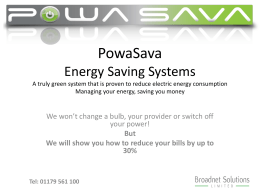 Powasava Energy Saving Systems