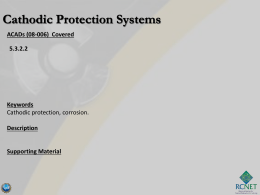 Cathodic Protection systems