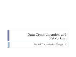 Data Communication and Networking 17th February