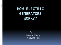 How electric generators work??