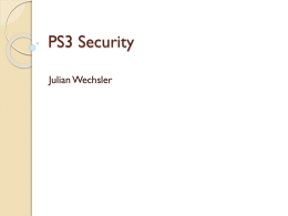 julian_PS3_Security... - Department of Computer and Information
