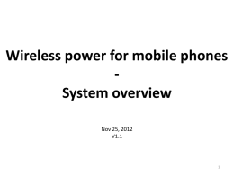 Wirless power for mobile phones