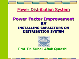 role of capacitor in distribution system