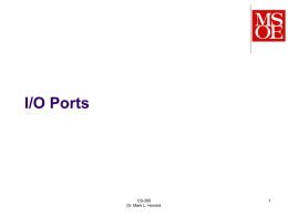 I/O Ports