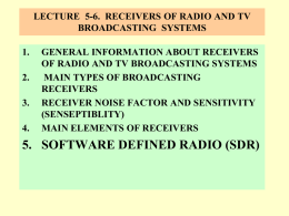 receivers OF RADIO and TV broadcastING systems