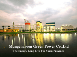 Mungcharoen Green Power Co. report to MEE – Net