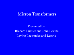 Micron Transformer - Levine Lectronics and Lectric