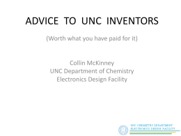 Advice to UNC Inventors
