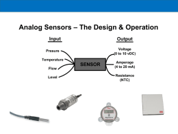 HVACR Controls Sensors - Their Design and