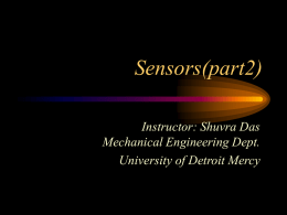 Sensors - University of Detroit Mercy