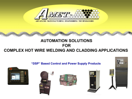 AUTOMATION SOLUTIONS FOR COMPLEX HOT WIRE …