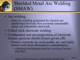 Chapter 11 Shielded Metal Arc Welding Principles