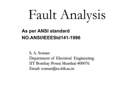 Fault Analysis - IITs and IISc elearning Courses in