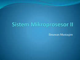 Sistem Mikroprosesor II - Yogyakarta State University