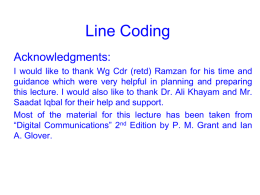 Line Coding - Hassan Aqeel Khan