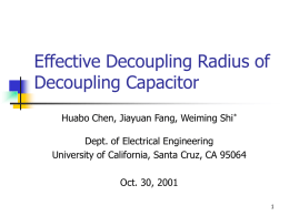 Effective Decoupling Radius of Decoupling Capacitor