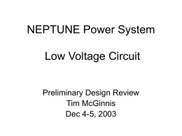 NEPTUNE Power Low Voltage Circuit - APL-UW Website