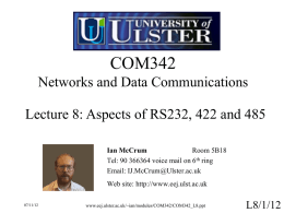 COM347J1 Networks and Data Communications L1
