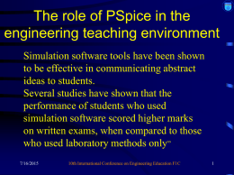 Teaching DSP using PSpice - DIT: School of Electronic and