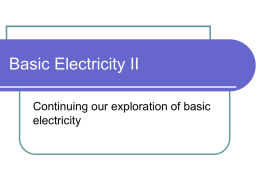 Basic Electricity II - University of Virginia School of