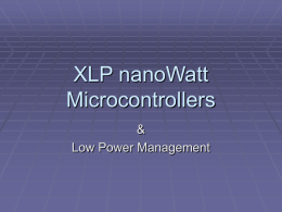 XLP nanoWatt Microcontrollers - Home