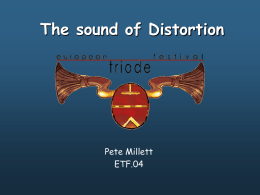 The sound of Distortion - Pete Millett's DIY Audio pages