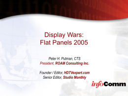 Plasma Display Panels: An Introduction