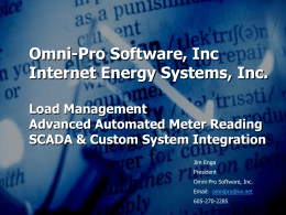 Internet Energy Systems, Inc. - Omni-Pro