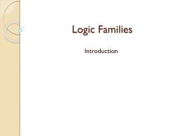 Logic Families - Dr Ali El-Mousa