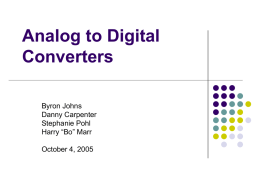 Analog to Digital Converters - Georgia Institute of Technology