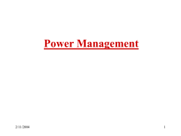 Power Management - Welcome to iLab!