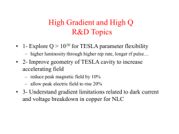 High Gradient and High Q R&D Topics