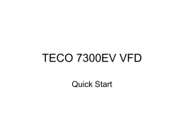 Teco 7300EV VFD - Chesapeake Area Metalworking Society