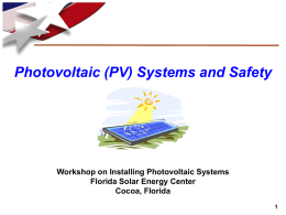 PV Systems and Safety