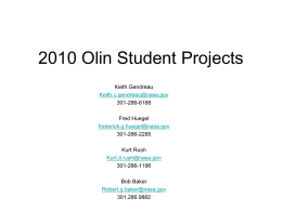 2009 Olin Student Projects