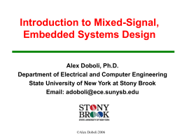 Introduction to Mixed-Signal, Embedded Systems Design