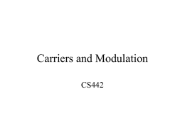 Carriers and Modulation - Mathematics and Statistics