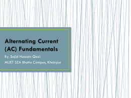 Alternating Current (AC) Fundamentals